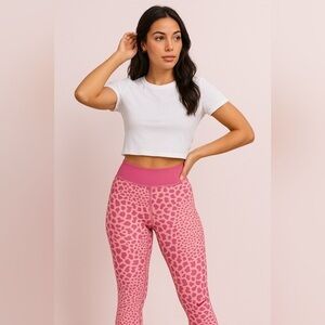 Nike Dri-Fit Running Pants Pink Leopard XS